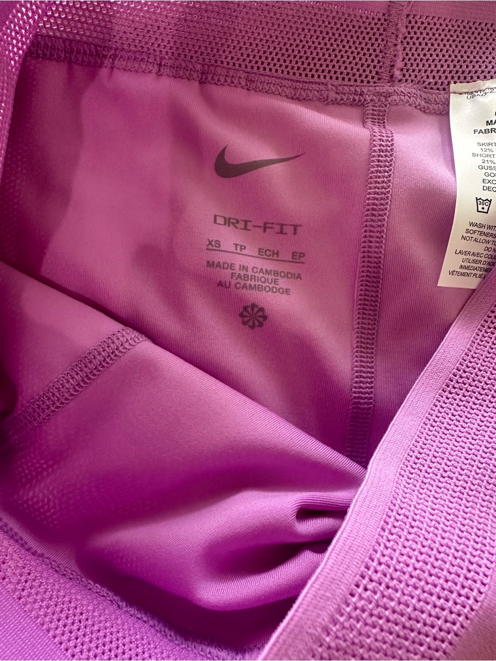Nike Dri-Fit Pleated Tennis Skirt Orchid/Lilac Color Size XS - Picture 2 of 5